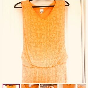 Bench Orange Geometric Sleeveless Top